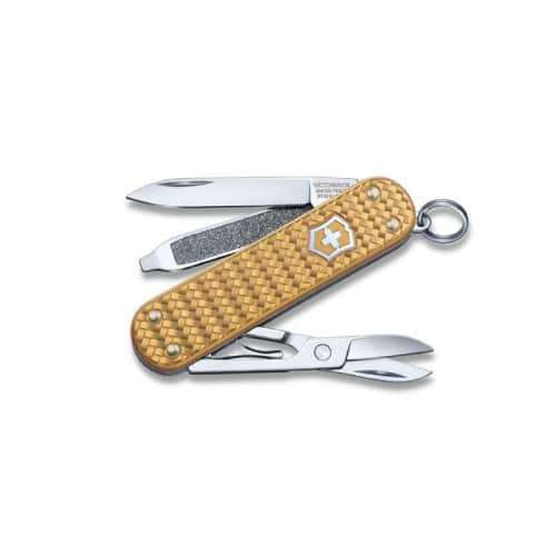 Victorinox V0.6221.408G Classic Precious Alox Collection Brass Gold