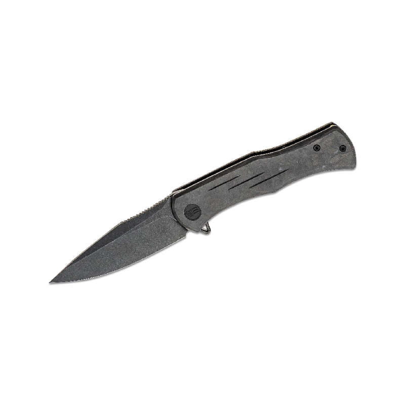 We Knife Primoris Titanium Handle Black With Marble Carbon Fiber Inlay  WE20047-B1