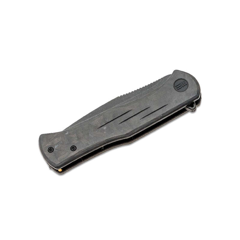 We Knife Primoris Titanium Handle Black With Marble Carbon Fiber Inlay  WE20047-B1