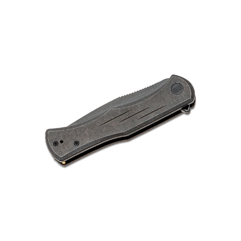 We Knife Primoris Titanium Handle Black/Black Stonewashed Blade  WE20047A-3