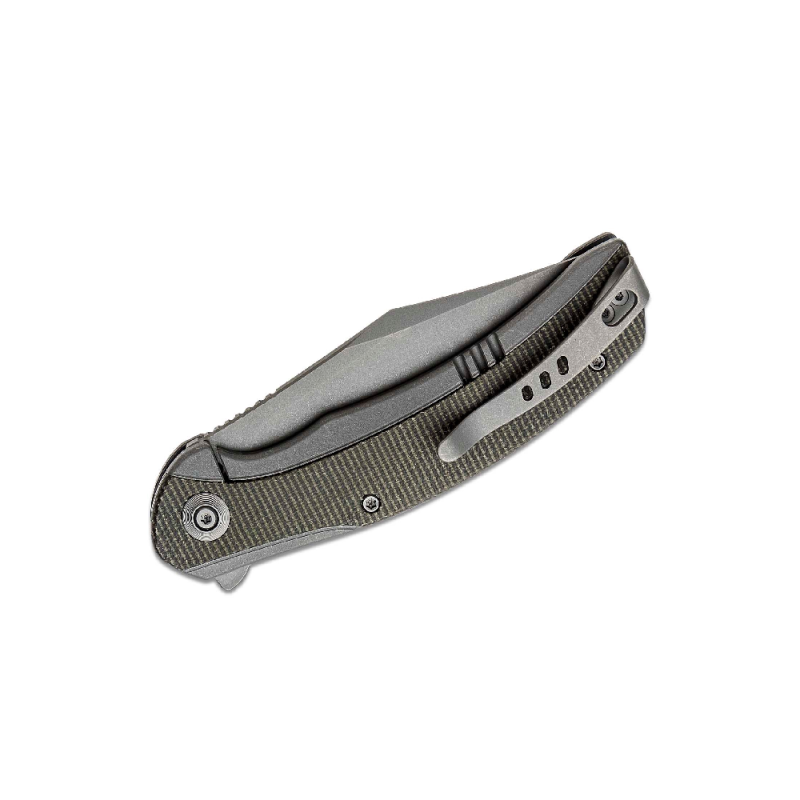 WE Knife Snick Titanium Handle Gray/Dark Green  WE19022F-5