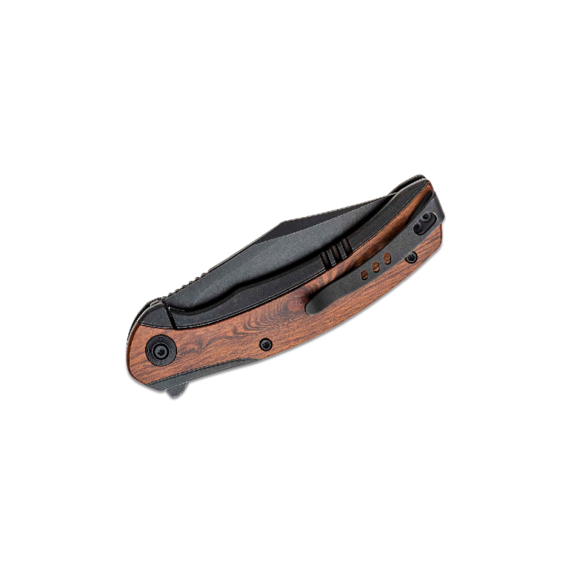 WE Knife Snick Titanium Handle Black/Wood  WE19022F-3