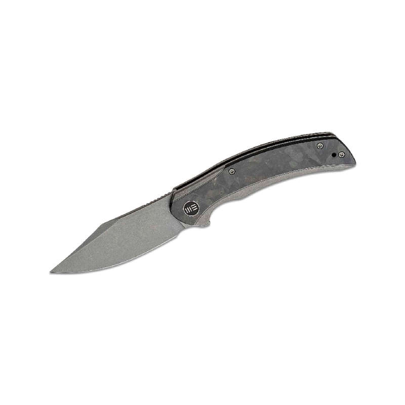 We Knife Snick Titanium Handle Gray/Black With Inlay  WE19022F-2