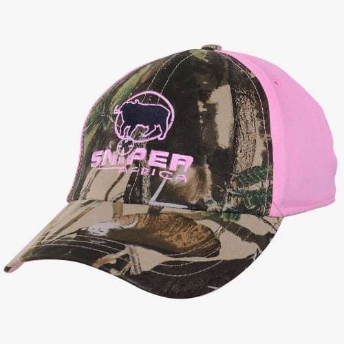 Sniper 3d Pink Ladies Buffalo Emb Peak Cap