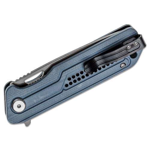BESTECH Circuit D2 Milled Blue Contoured G10 Handle - BG35B-2
