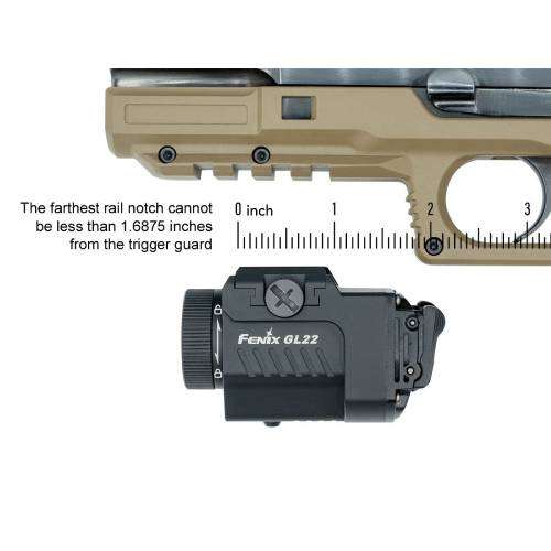 Fenix Tactical Pistol Flashlight with Red Laser - GL22