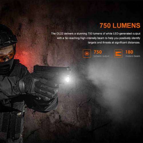 Fenix Tactical Pistol Flashlight with Red Laser - GL22