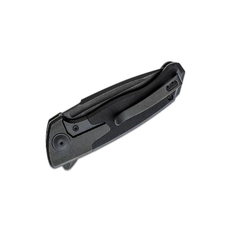 WE Knife Press Check Titanium Black Handle  WE20078B-1
