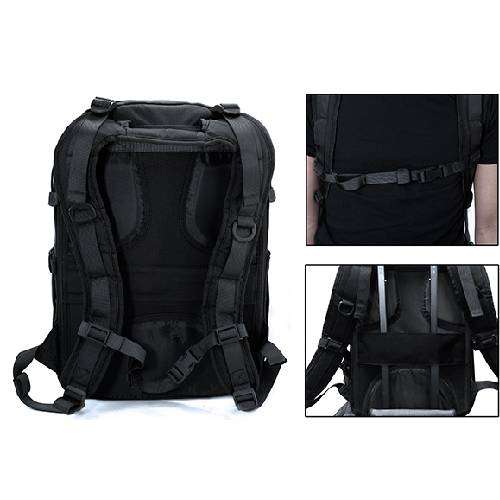 UTG OVERBOUND PACK 600D NYLON 12"X6"X18" BLACK - PVC-P836B-A