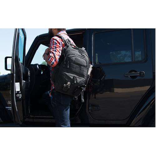 UTG OVERBOUND PACK 600D NYLON 12"X6"X18" BLACK - PVC-P836B-A