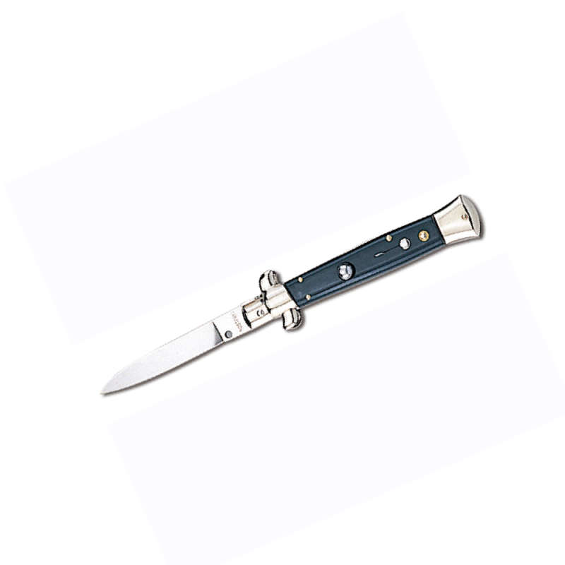 Side Open Spring Knife Black Handle-6056