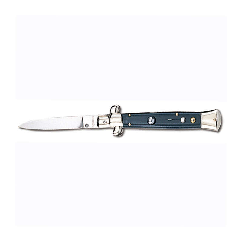 Side Open Spring Knife Black Handle-6056