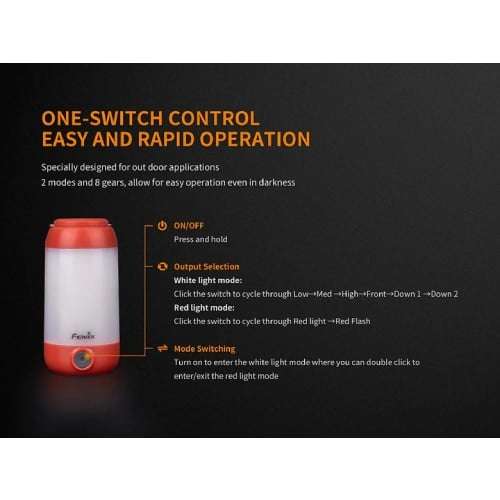 Fenix Lantern CL26R Black 400 Lumens - Rechargeable