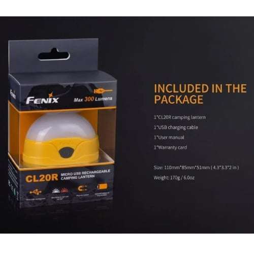 Fenix Lantern CL20R Blue - Rechargeable