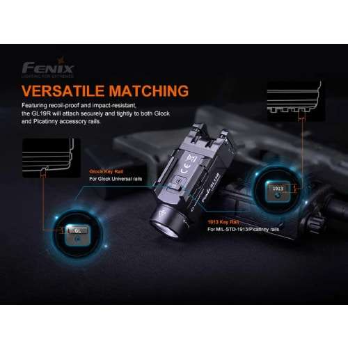 Fenix Weapon Flashlight GL19R 1200 Lumens - Rechargeable