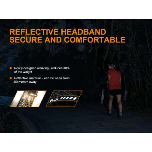 Fenix Headlamp HL18R Black 400 Lumens - Rechargeable