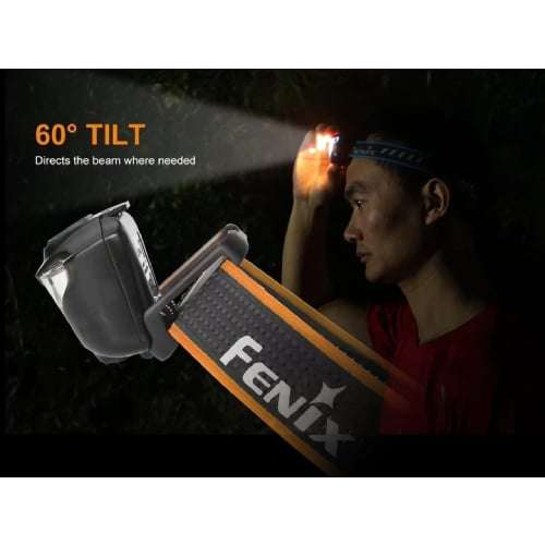 Fenix Headlamp HL18R Black 400 Lumens - Rechargeable