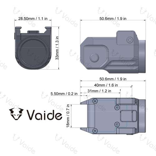 VECTOR OPTICS VAPL-02 VAIDE SCRAPPER SUBCOMPACT PISTOL FLASHLIGHT FDE