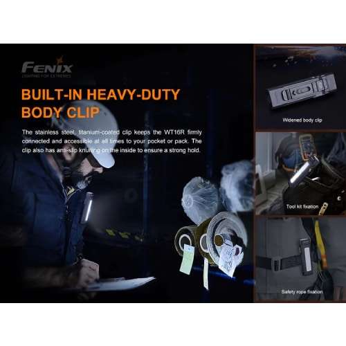 Fenix Flashlight WT16R 300 Lumens - Rechargeable