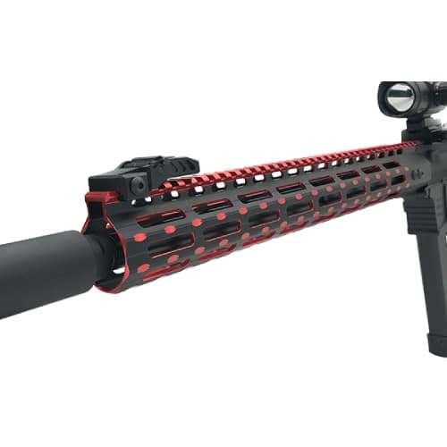 UTG PRO AR15 15" Super Slim Free Float M-lok Compatible Rail-black/red Finish - MTU019SSMR2