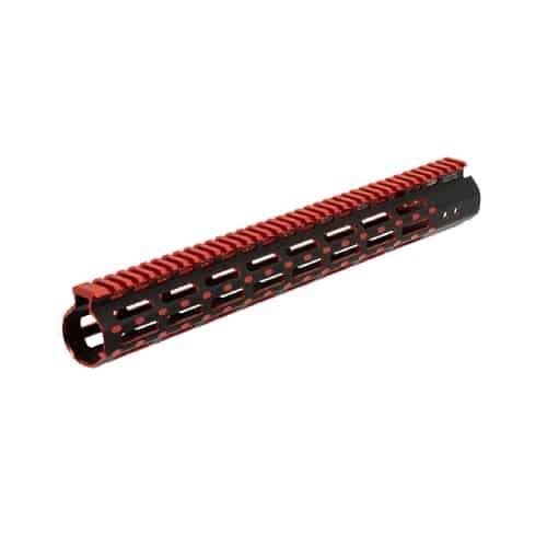 UTG PRO AR15 15" Super Slim Free Float M-lok Compatible Rail-black/red Finish - MTU019SSMR2
