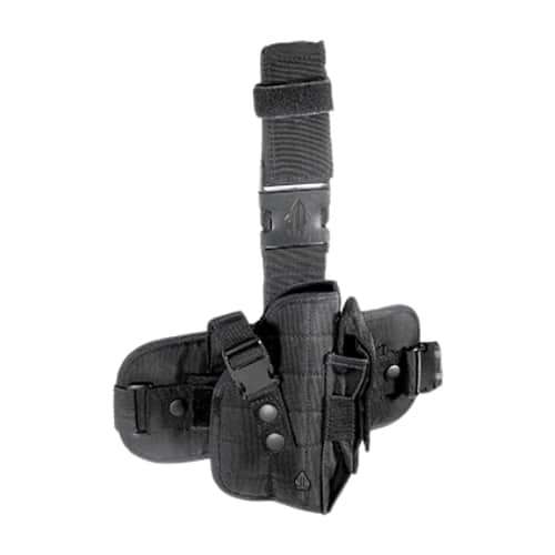 UTG Special OPS Tactical Universal Leg Holster Black Right Hand - PVC-H178B