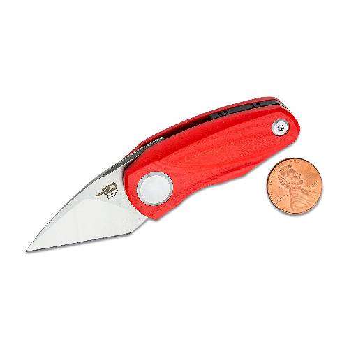 BESTECH BG38B Tulip Front Flipper Knife, Red G10