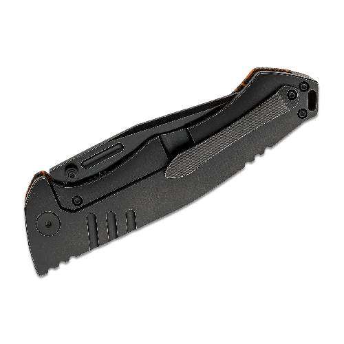 BESTECH Keen II Black and Green Damascus Folding Knife - BT2301F