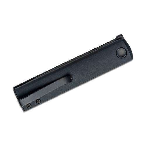 FX-543 ALB FOX Chnops Folding Knife Stainless Steel Becut Top Shield Blade, Aluminium Black Handle