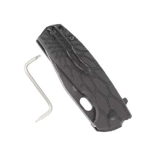 FX-612 BB FOX/Vox Core Tanto Folding Knife Stainless Steel N690Co Top Shield Black Stonewashed Bld