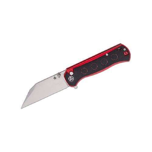 QSP QS149-A1 Swordfish Button Lock 14C28N Stonewashed Black/red G10