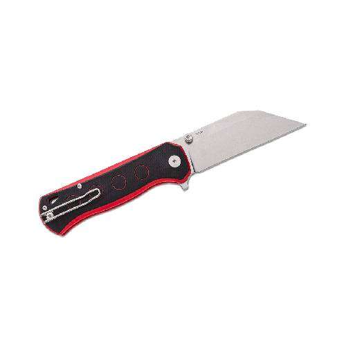 QSP QS149-A1 Swordfish Button Lock 14C28N Stonewashed Black/red G10