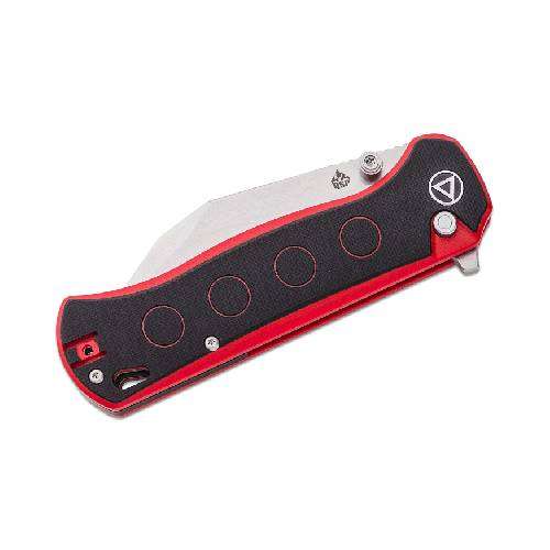 QSP QS149-A1 Swordfish Button Lock 14C28N Stonewashed Black/red G10