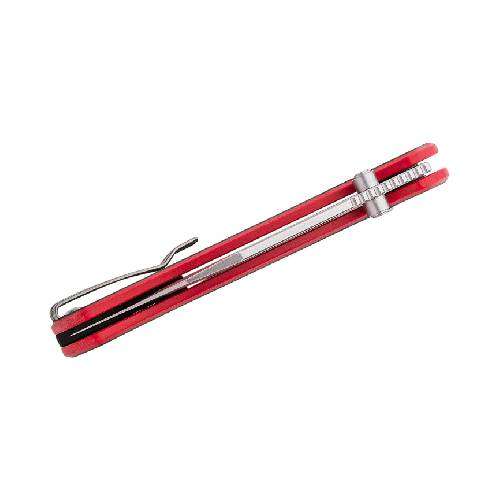 QSP QS149-A1 Swordfish Button Lock 14C28N Stonewashed Black/red G10