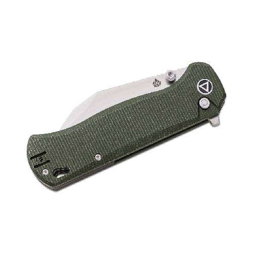 QSP QS149-B1 Swordfish Button Lock 14C28N Stonewashed Green Micarta
