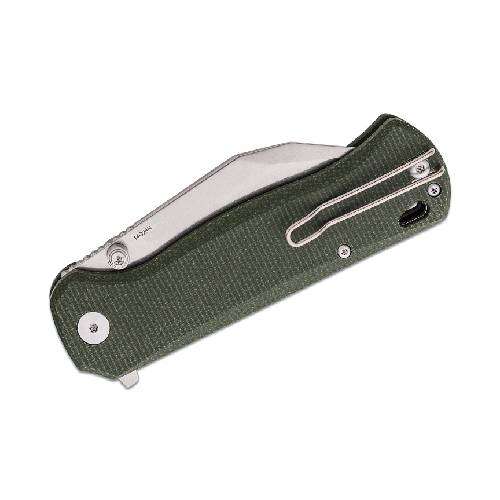 QSP QS149-B1 Swordfish Button Lock 14C28N Stonewashed Green Micarta