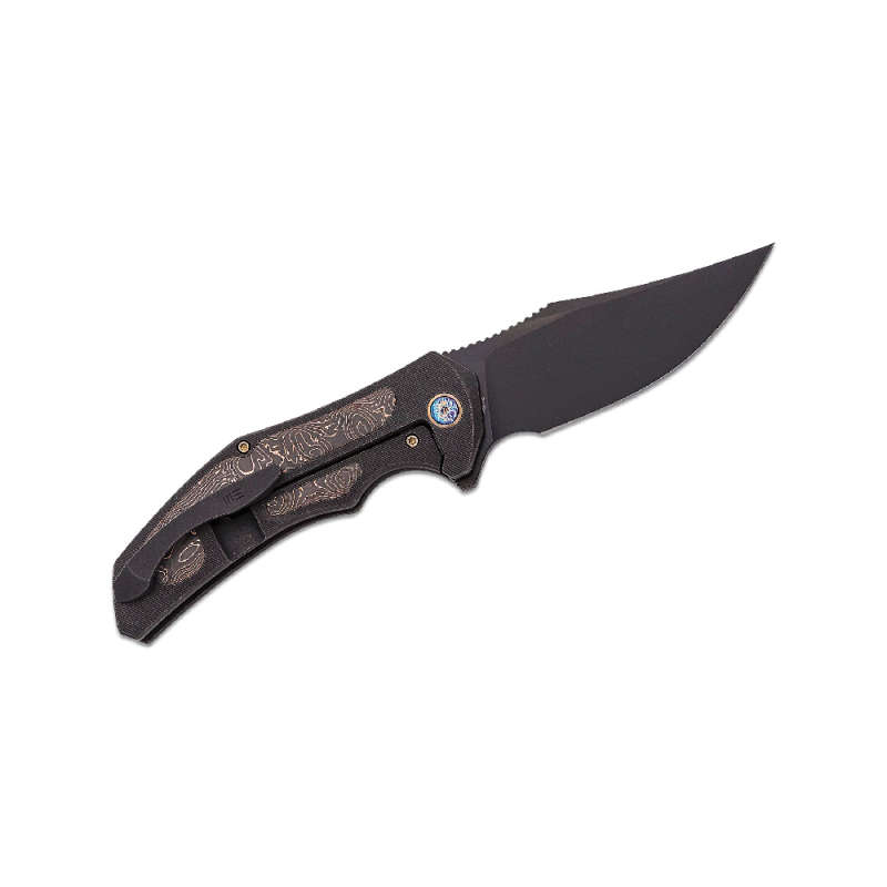 WE Knife Magnetron Flipper Black Titanium Handle with Copper Foil - WE18058-3