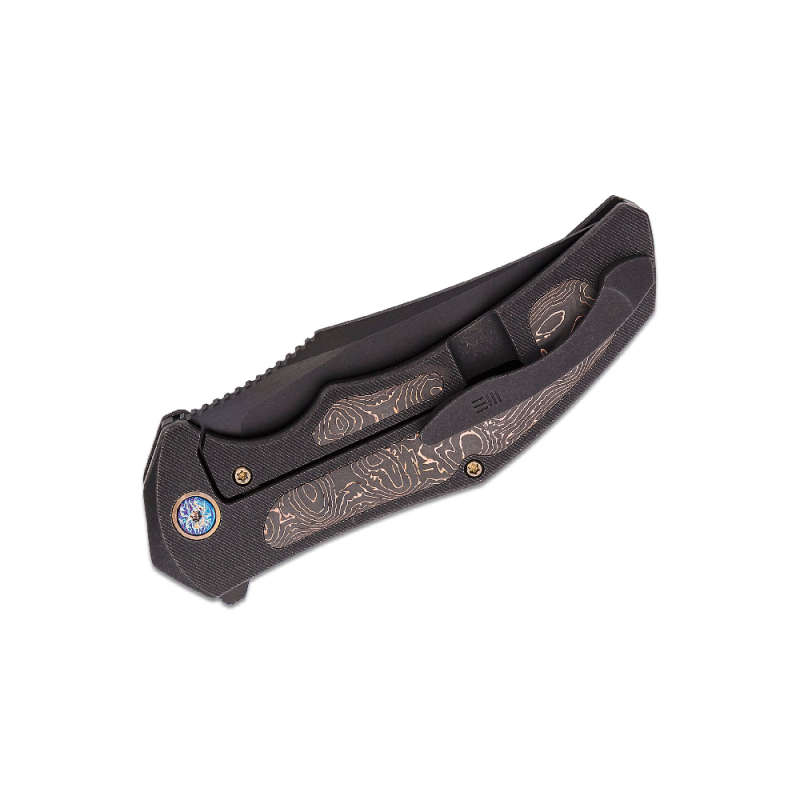 WE Knife Magnetron Flipper Black Titanium Handle with Copper Foil - WE18058-3