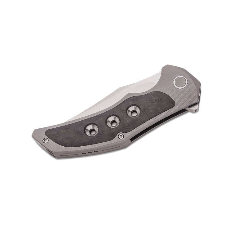 WE KNIFE MAGNETRON FLIPPER GRAY TITANIUM HANDLE -18058-2