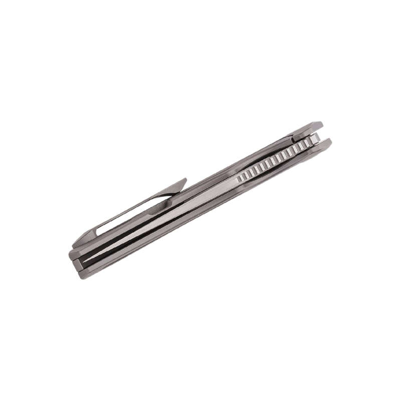 WE KNIFE MAGNETRON FLIPPER GRAY TITANIUM HANDLE -18058-2