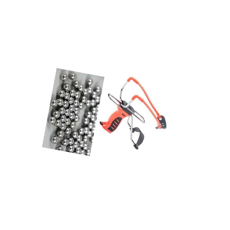MAN KUNG SLINGSHOT ORANGE HANDLE/ORANGE RUBBER-MK-SL06/O WITH AMMO COMBO