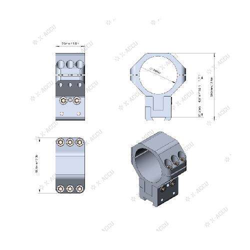 34MM ADJUSTABLE DOVETAIL RINGS - XASR-3055