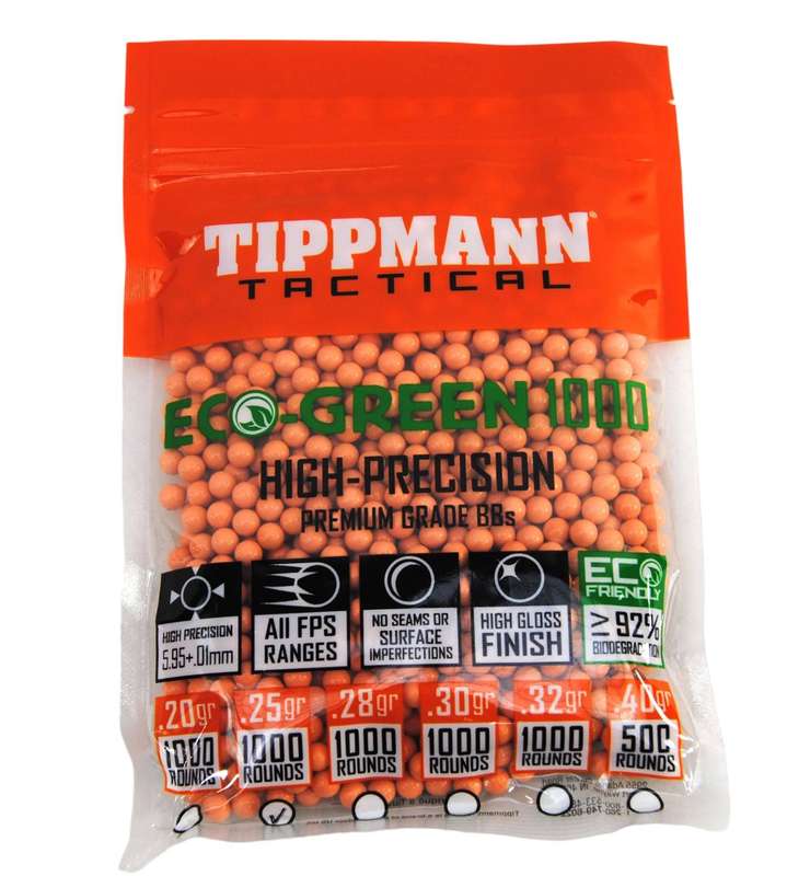 Tippmann 6MM ECO BBS .25G 1000CT ORANGE - 65552