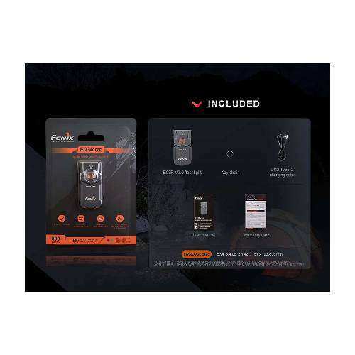 Fenix E03R V2.0 LED Flashlight (Nebula)