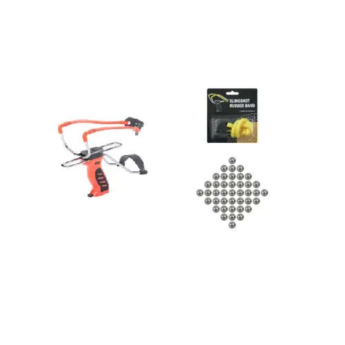 MAN KUNG SLINGSHOT ORANGE HANDLE/ORANGE RUBBER-MK-SL06/O COMBO