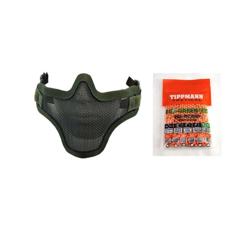 NUPROL MESH LOWER FACE SHIELD V1-GREEN6021 WITH BBS COMBO