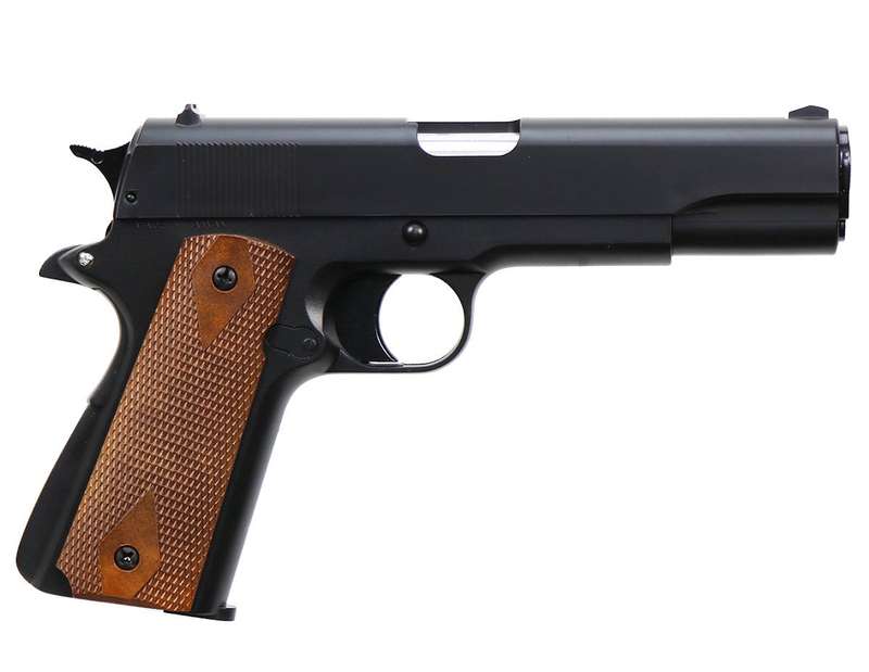 HFC 1911A1 GREEN GAS AIRSOFT PISTOL-BLACK HG121B