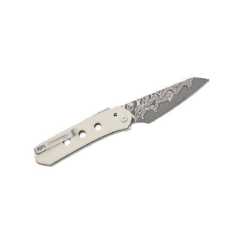 Civivi vision fg- ivory g10 handle damascus blade - C22036-DS1