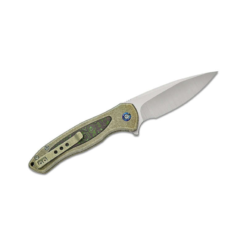 WE Limited Button Lock Kitefin Green Titanium Handle - WE19002N-2