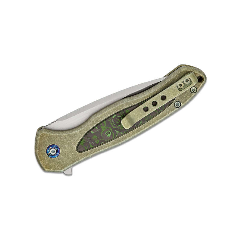 WE Limited Button Lock Kitefin Green Titanium Handle - WE19002N-2